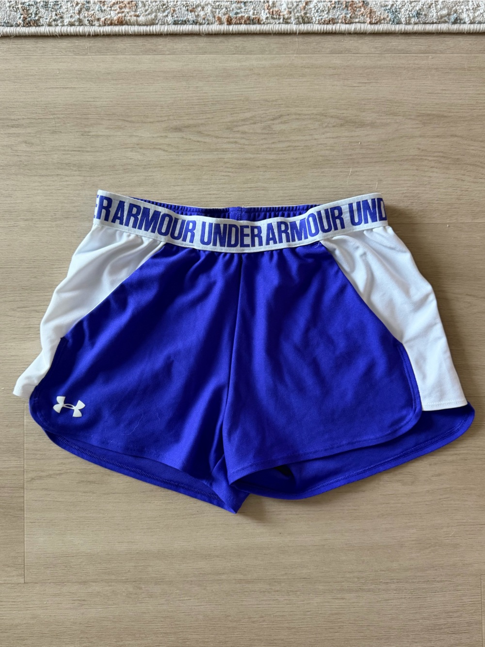 Under Armour Royal Blue and White Women's Athletic Shorts